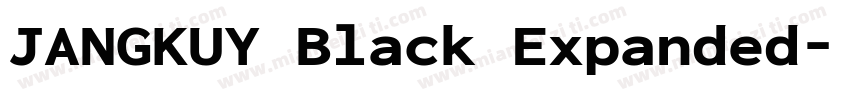 JANGKUY Black Expanded字体转换